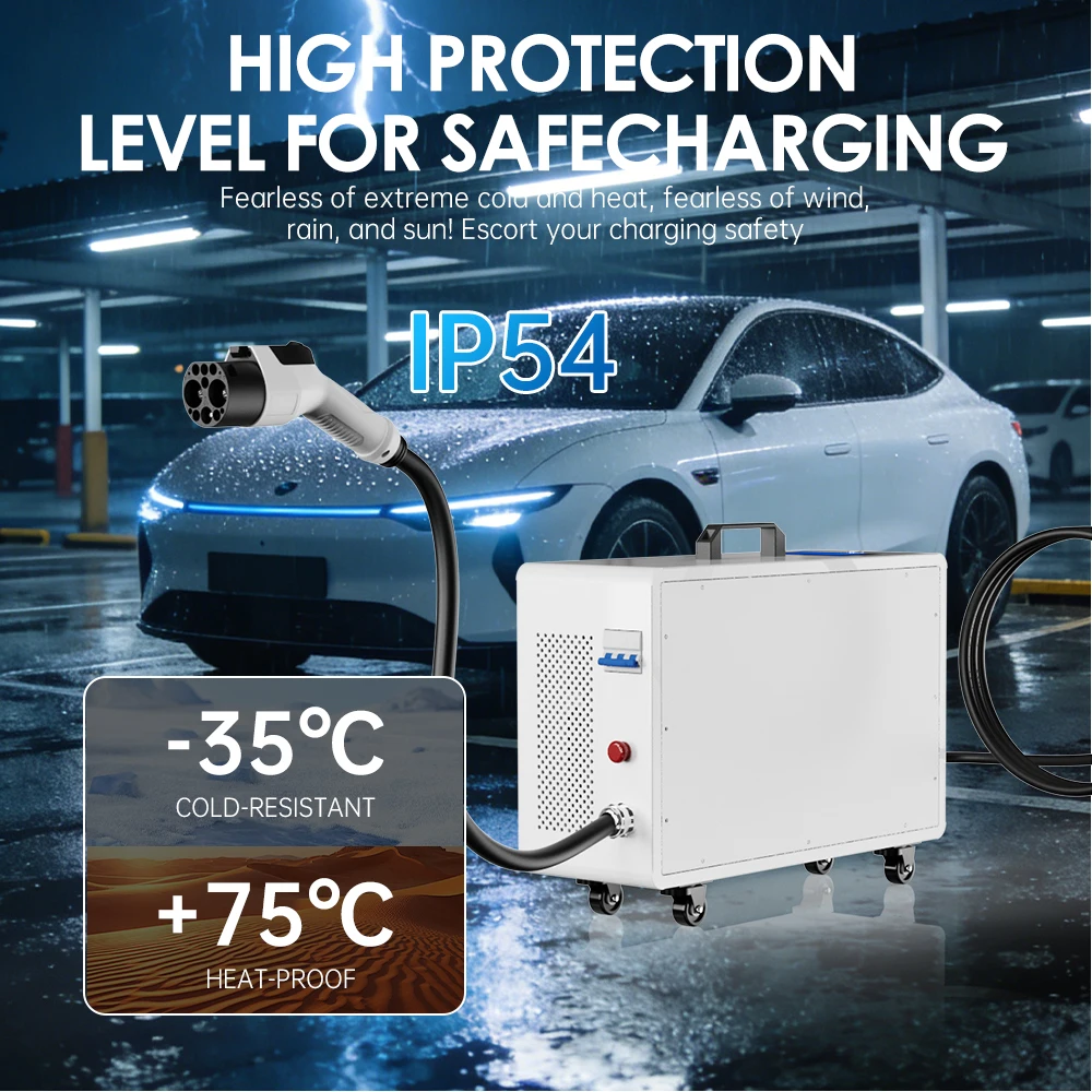 30kW GBT DC Fast Charger for Electric Vehicles 4.3-inch Display 3m Customizable Cable RFID OCPP1.6 IP54 Rated