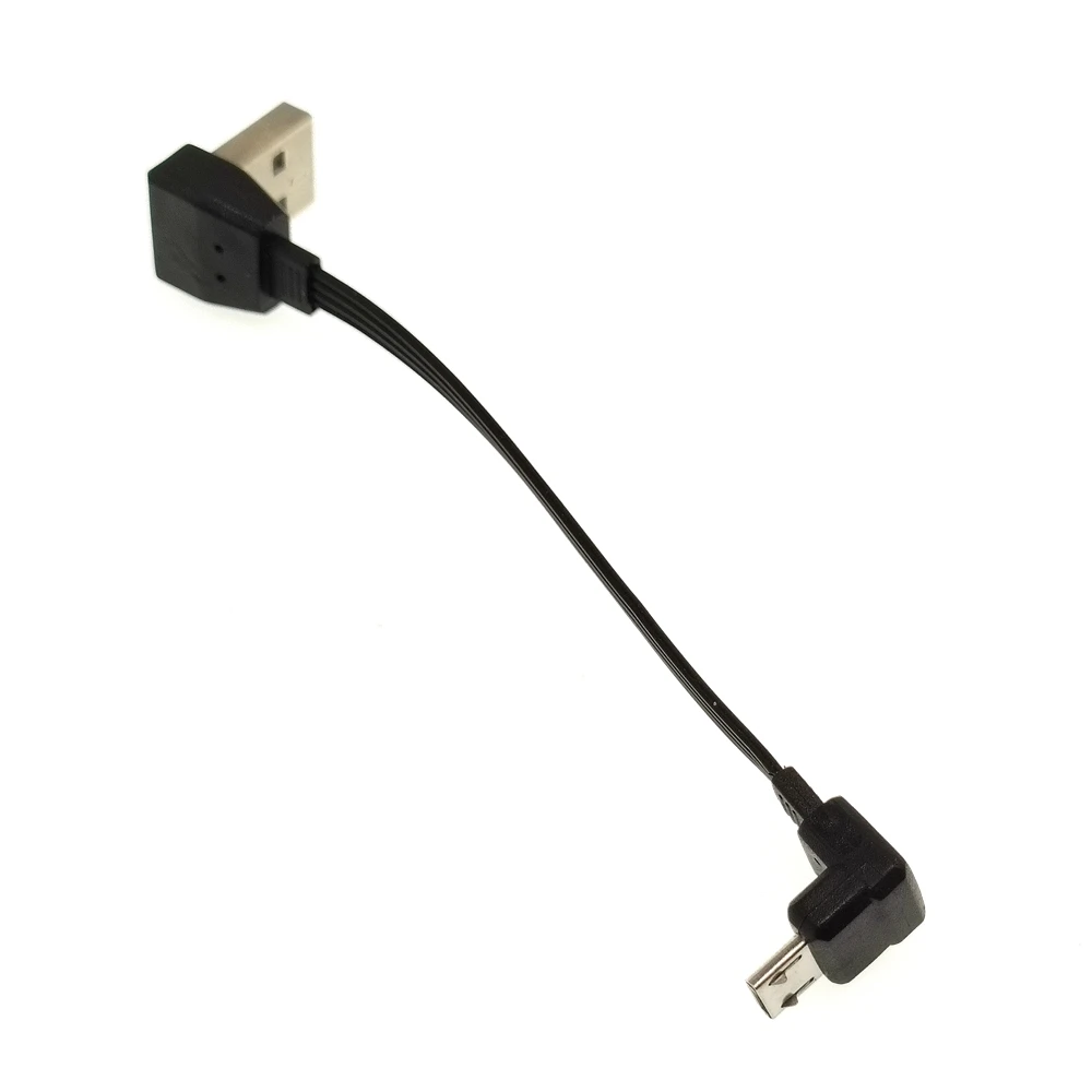1PCS 0.3M 0.5M Up, Down, Left Right Angled 90° USB Micro USB Plug to USB Male Data Cable 5cm 20cm 30cm 50cm