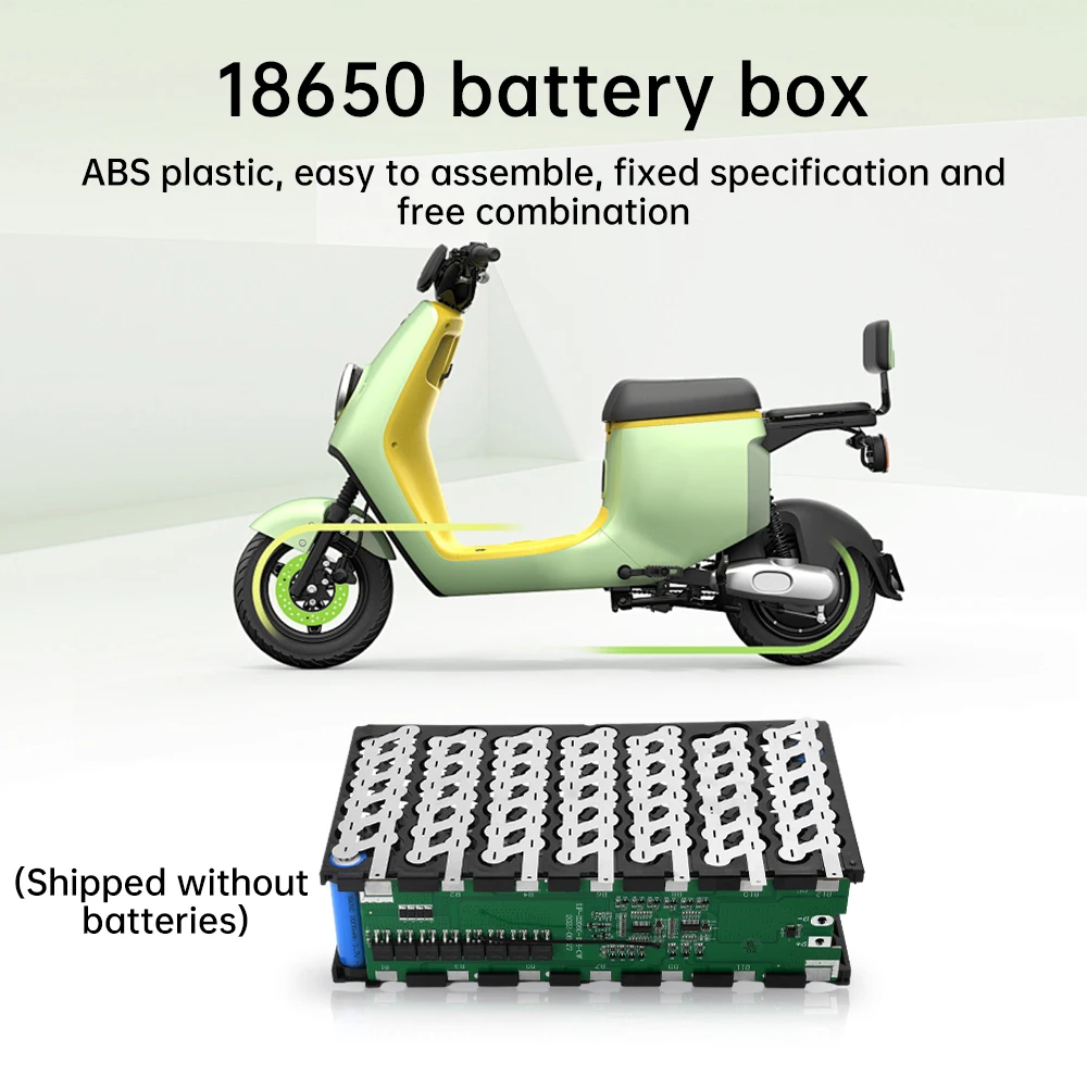 13S 48V E-bike Lithium Battery Box 13S6P 18650 Holder with Welding Nickel 30A BMS for E-scooter or Electric Bike Battery Use