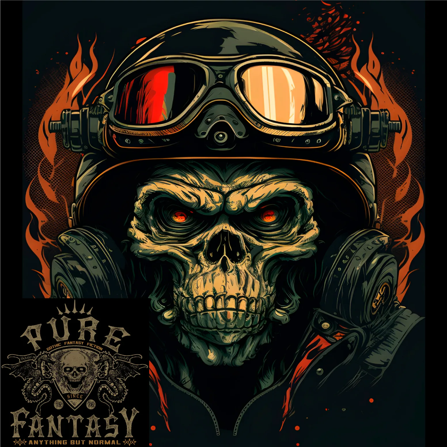 

Motorcycle Gorilla Skull Motorbike Biker Mens Cotton T-Shirt Tee Top