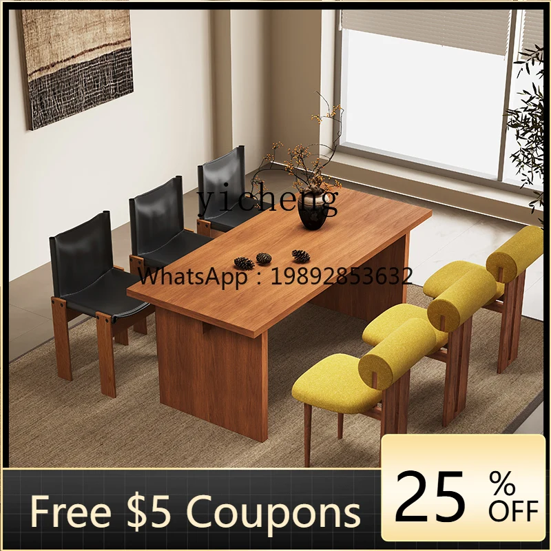 

R1 teak antique retro solid wood chair modern simple wall restaurant bench