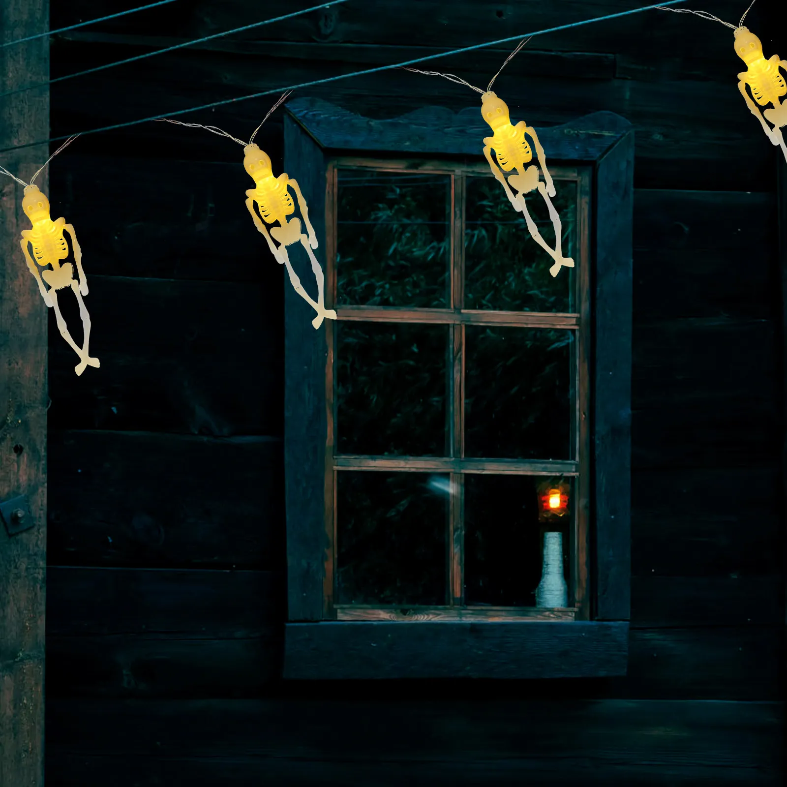 

1 шт. светодиодная гирлянда на тему Хэллоуина, декоративная уличная подвесная гирлянда для вечеринок, яркие светодиодные светильники для Хэллоуина