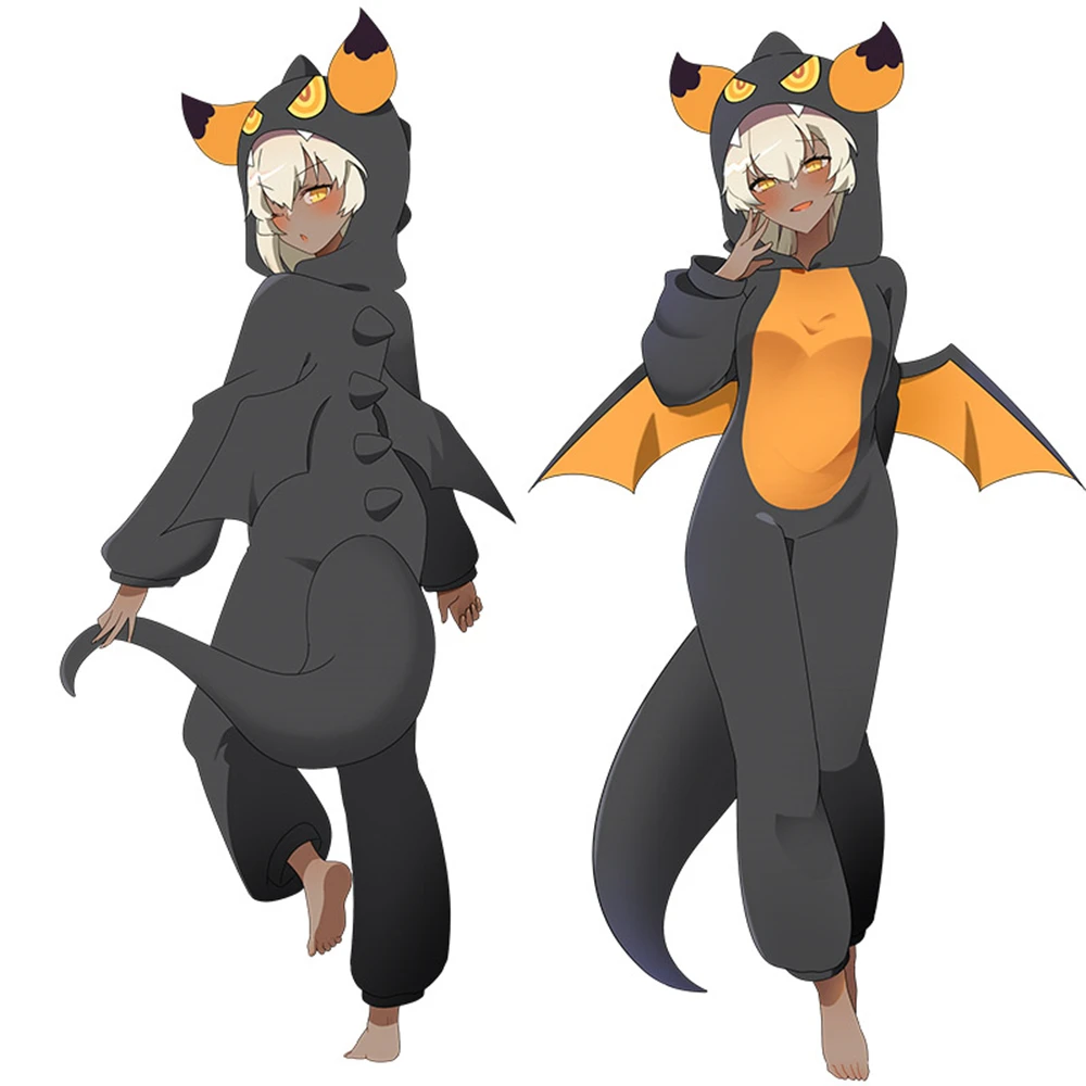 Monster Hunter Nergigan Cosplay Costume Anime Game Kigurumi Adult Unisex Winter Pajamas Flannel Jumpsuit Sleepwear Onesies Prop