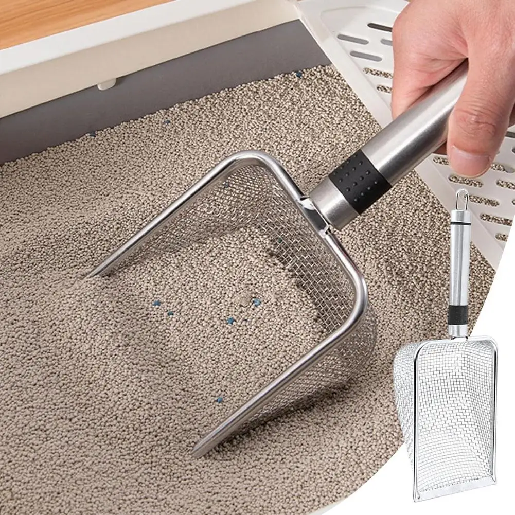 Stainless Steel Cat Litter Shovel Large Size Porous Pet Shovel Cat Shit Net Tool Big Bentonite Shovel Shovel Multigrain W0E0