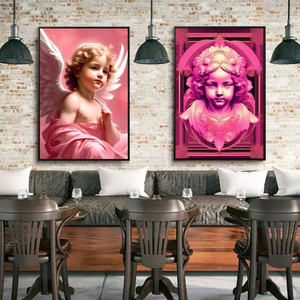 Cherub BABY Classic Vintage Posters Decoracion Painting Wall Art White Kraft Paper Kawaii Room Decor