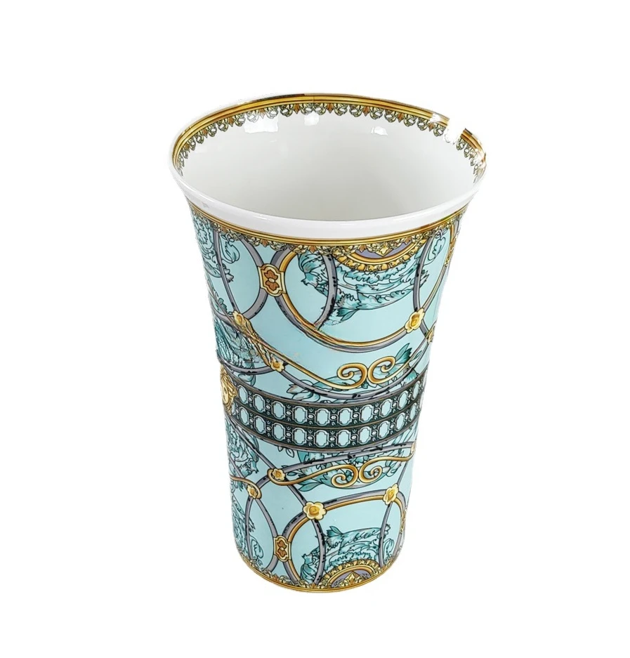 

Nordic horn-shaped ceramic vase modern simple bone china home decoration living room TV cabinet decoration