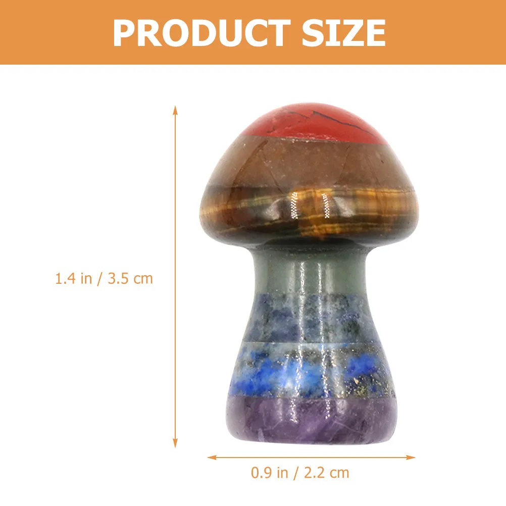 Crystal Stone Mushroom Garden Decor Rustic Landscaping Stone Ornament for Micro Landscape Flowerpot Tabletop Natural Scene