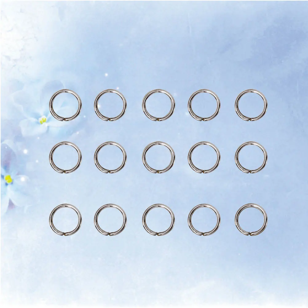 

200Pcs 10x10mm Gun Color Split Rings for Keys Cards DIY Jewelry Crafting Projects Split Rings Photo Album Ring