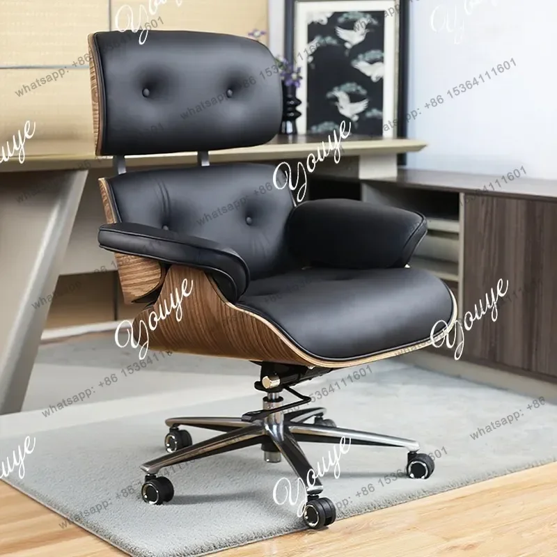 

Contemporary Designer Advanced Luxury Office Chair Rolling Swivel Ergonomic Comfortable Leather Premium Executive Furniture