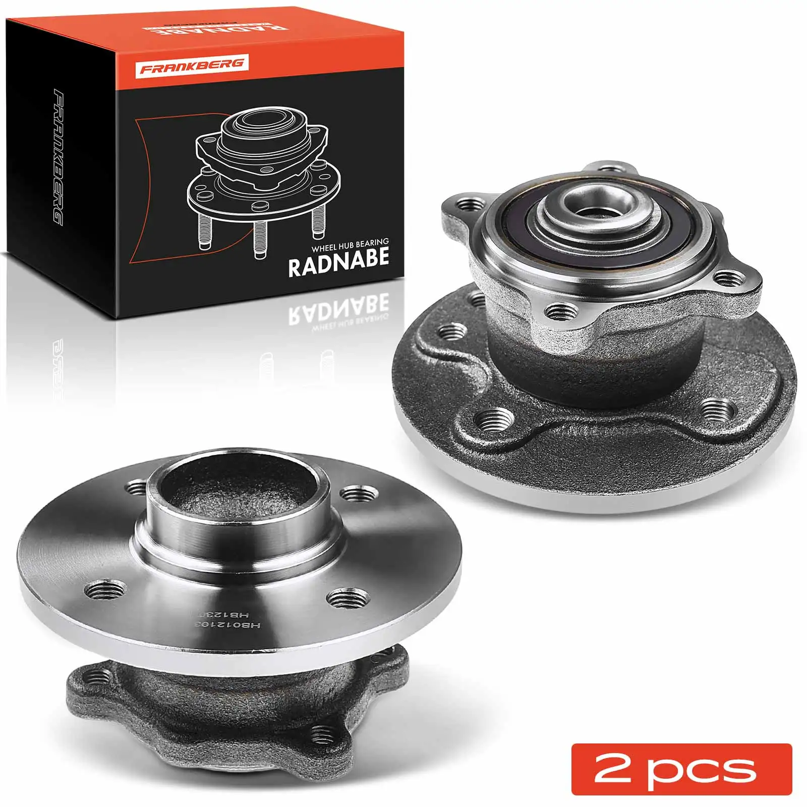 Frankberg 2x Wielnaaf Wiellagerset Achteras Beide zijden Voor MINI Mini Cabriolet R50 R53 R52 1.4L 2001-2006 VKBA3673