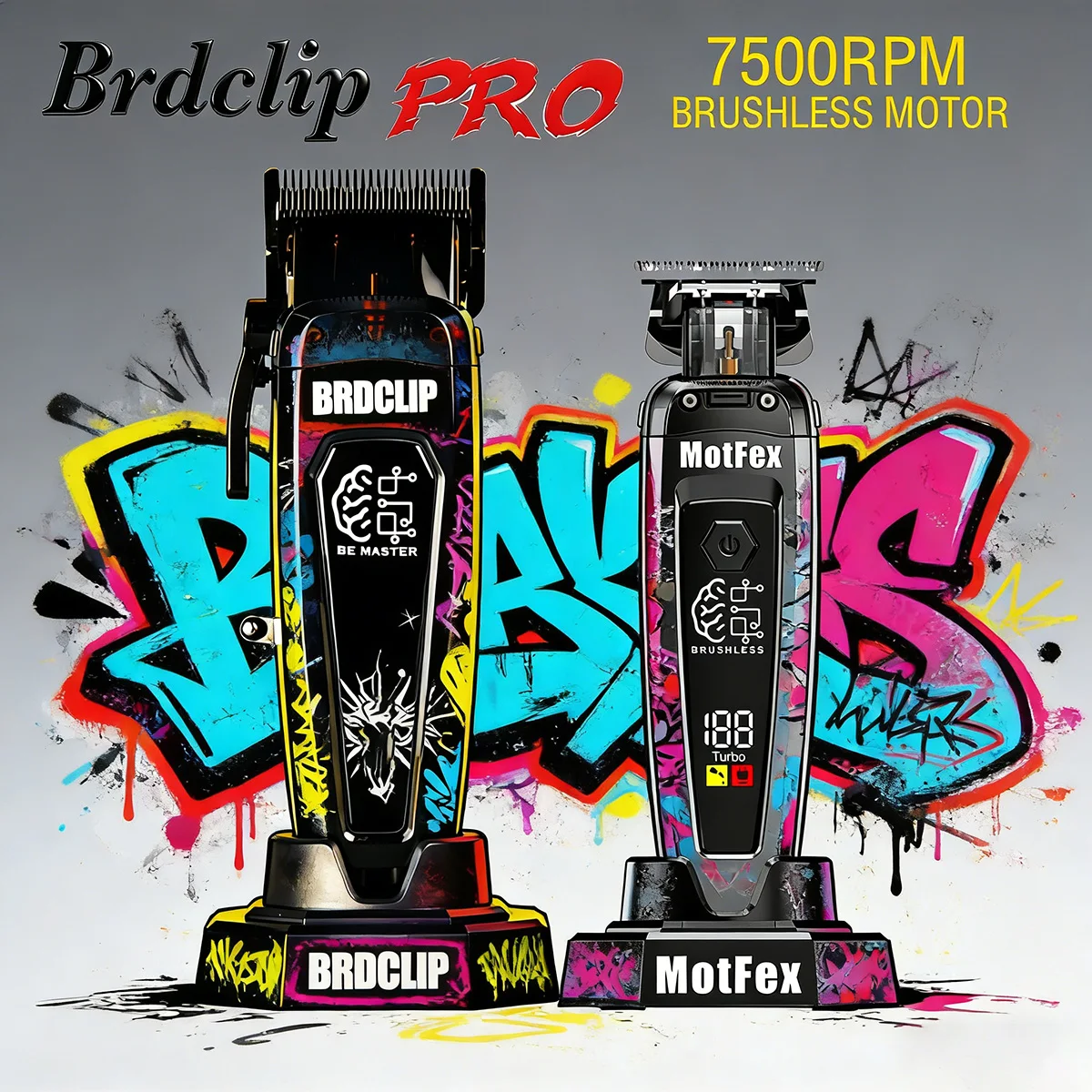 

Professional Barber Compact Hair Clipper DLC Blade Brushless 7500RPM Hair Trimmer for Men