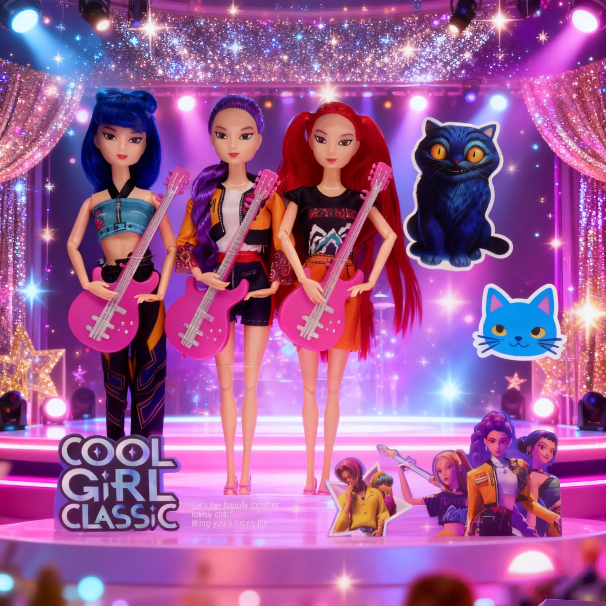 

New Demon Hunters Action Figure Doll With Ornament Rumi Zoey Figure Vinyl Toy DIY Fashion Decor Dolls For Kids Christmas Gift