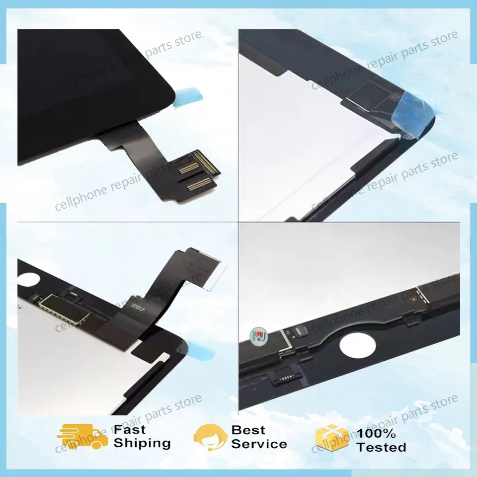 9.7" LCD For Apple iPad Air 2 iPad 6 A1567 A1566 Display Touch Screen Digitizer Panel Full Assembly Replacement Repair Parts