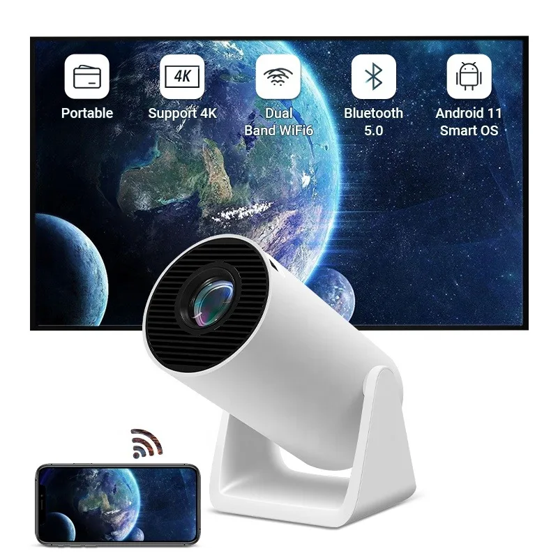 Hotack New Arrival HY300 Hd 1080p Auto Projector Portable Home Theate Smart Android WiFi Projecteur Mini 4k Projectors