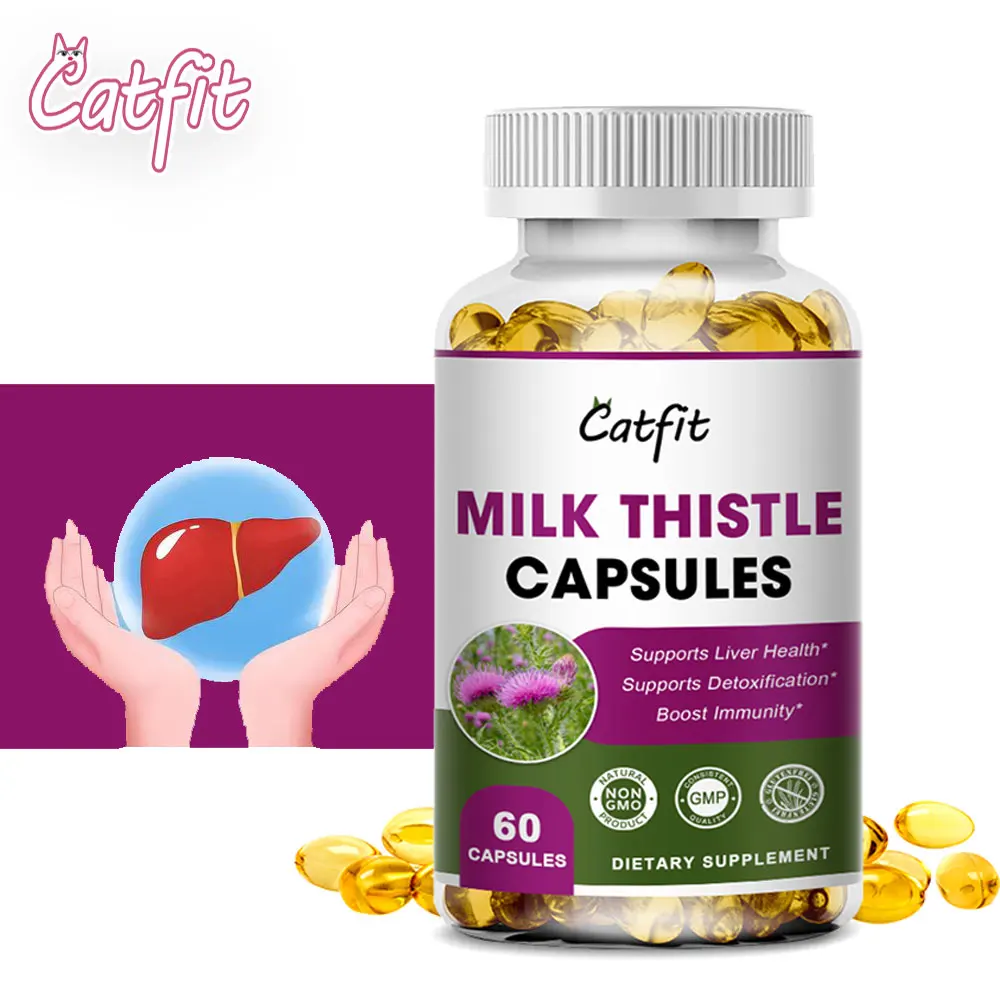 Natural Herbal Milk-Thistle&Dandelion Root Capsules Helps Detox Clearing,Heat Detoxifying,Liver protection Decompose alcohol