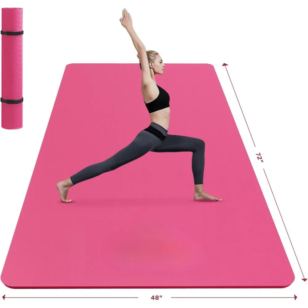 

Extra Large Yoga Mat - 72"x48"/78"x54"x6mm, Non-Slip, Durable, Eco-Friendly, Thick Wide Exercise Mat for Home Workouts, Yoga