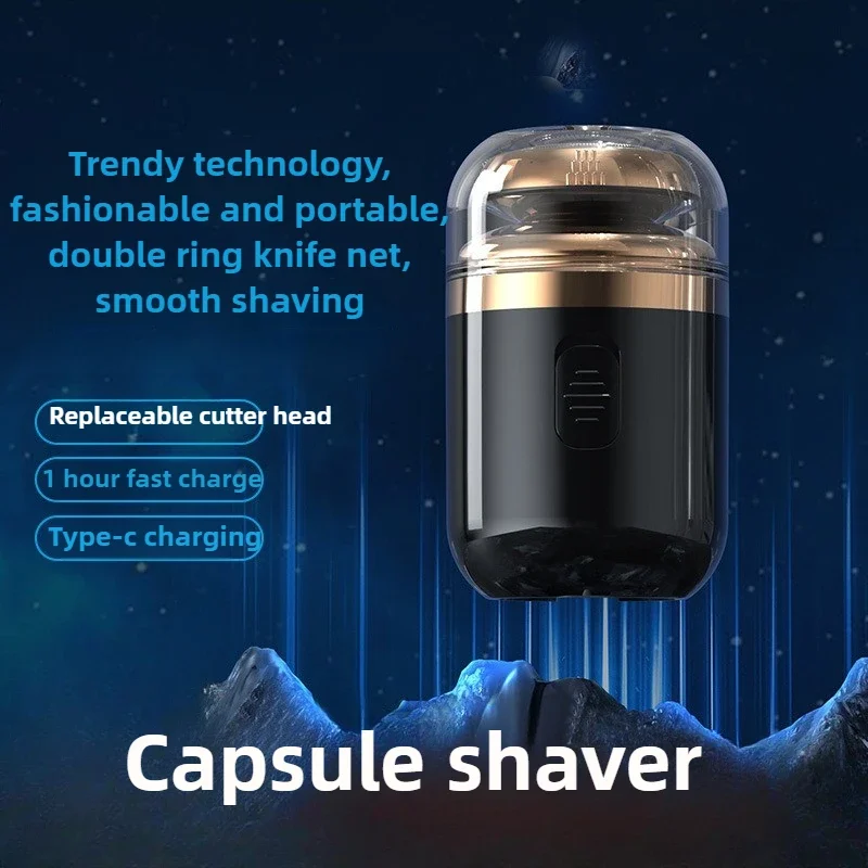 

Электробритва 2-в-1 с триммером для носа, мужская, перезаряжаемая, многофункциональная, с быстрой зарядкой USB, моющаяся