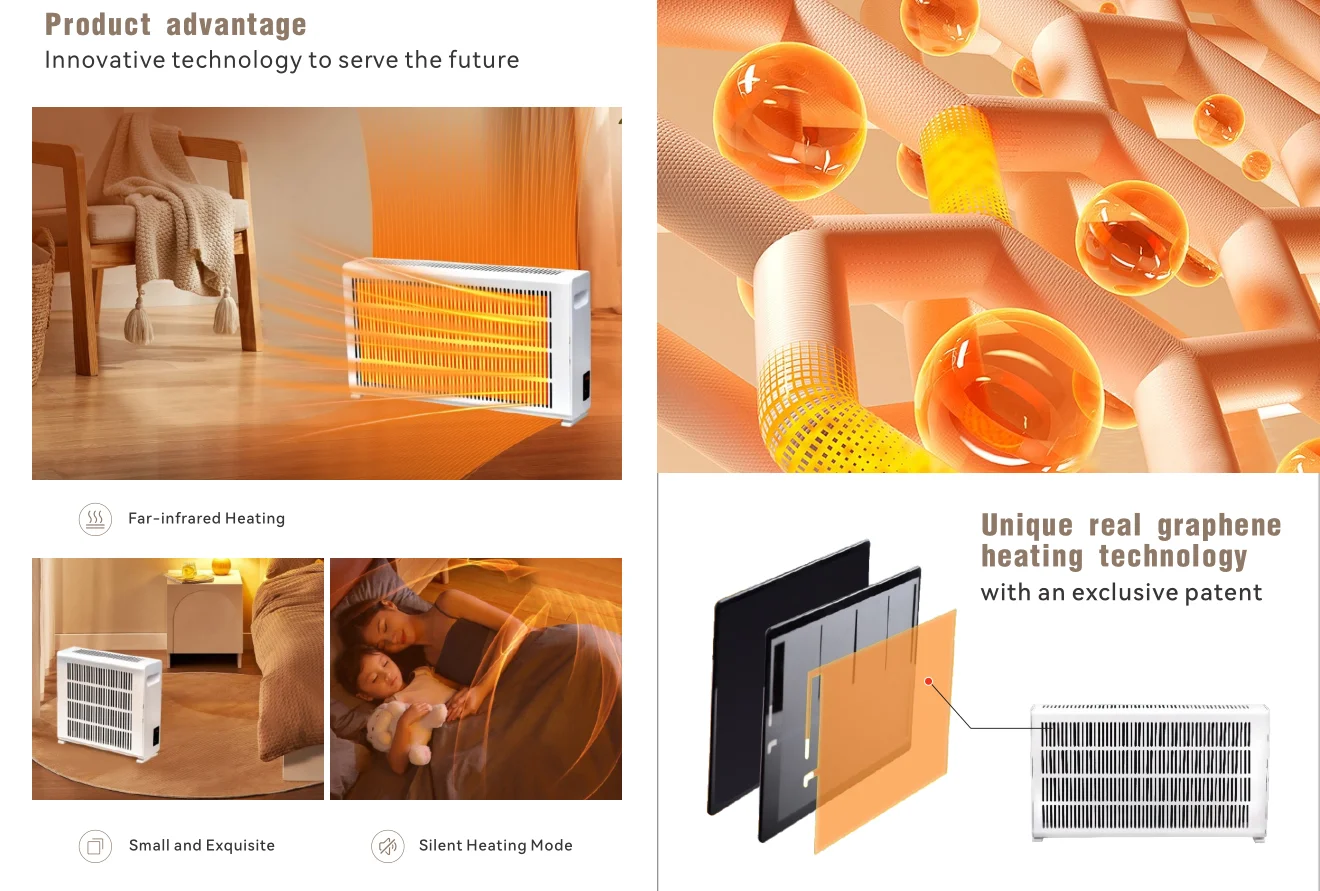 1800W Portable Electric Heater For Indoor Use Thermostat With Glass Ceramic For Bedroom And Office Space Heater For Comfort