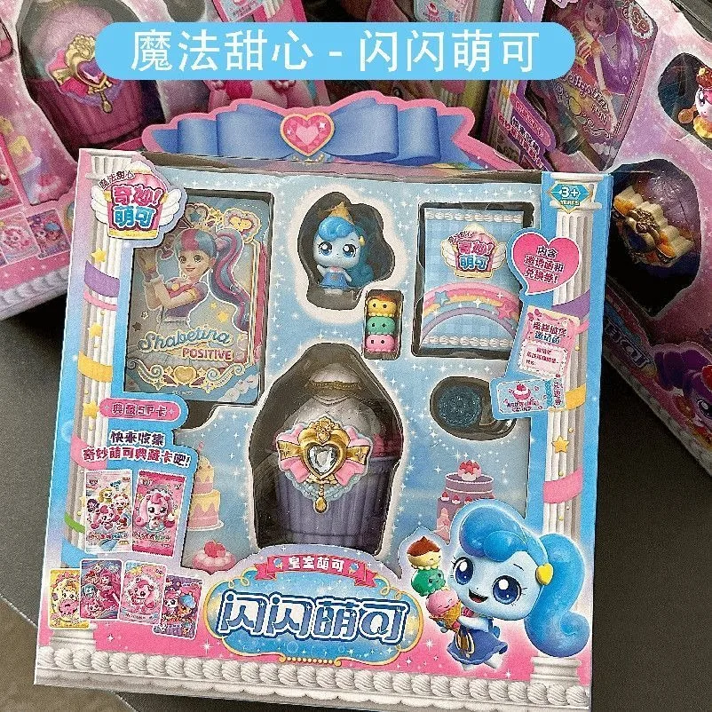 Captura teenieping anime figura magia doce coração estrela série figura kawaii bolo modelo estátua de pvc estatueta coleção brinquedo presente do miúdo