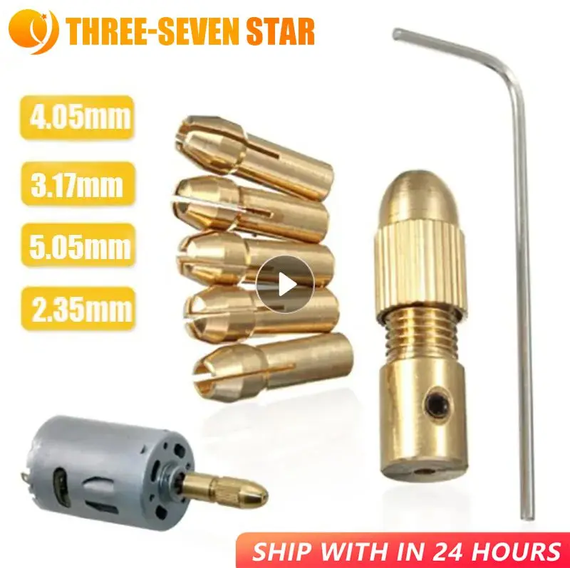 7PCS 0.5-3mm Drill Bit Chuck Collets Set Of Quick Chuck For Mini Tools Copper Drill Folder Copper Cap Drill Collet Chuck Tool