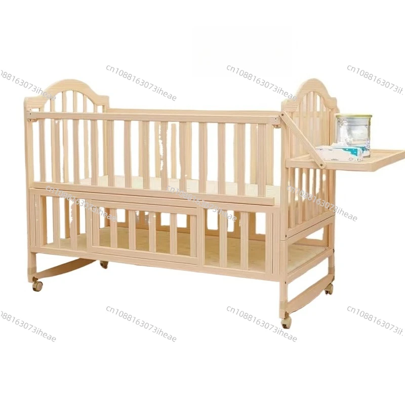 

Детская кроватка из массива дерева с прошитой большой кроватью, многофункциональная детская кроватка можно разместить до 168 см, подходит для детей старшего возраста.