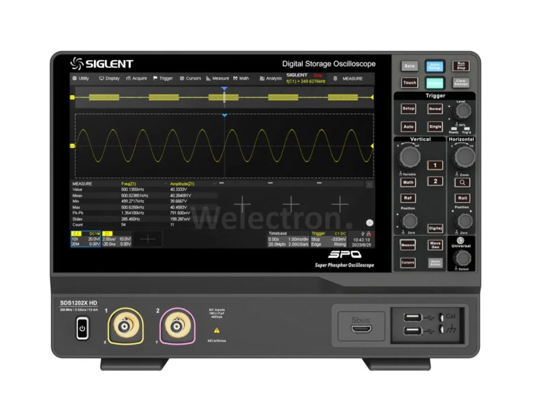 

Siglent SDS1202X HD 200MHz 2-Channel High-Definition Digital Oscilloscope