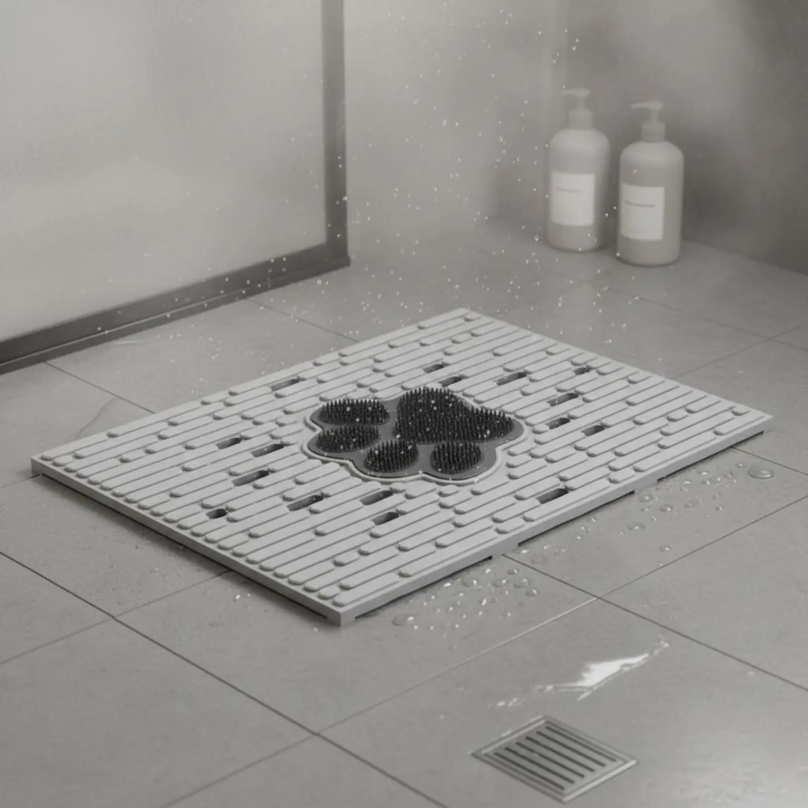 

Massage Shower Mat Easy to Clean Pet Paw Bath Mat Bathroom Accessory Dead Skin Removal