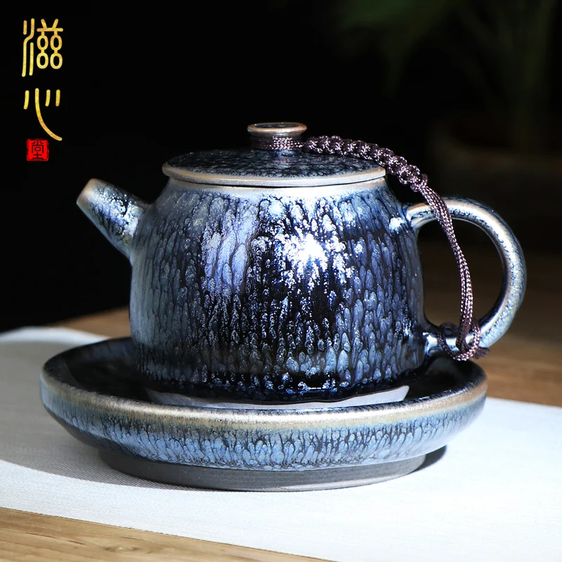 Zixintang Household Hundred Flowers Jianzhan Pure Handmade Original Mineral Kung Fu Set Ceramic Tea Single Pot