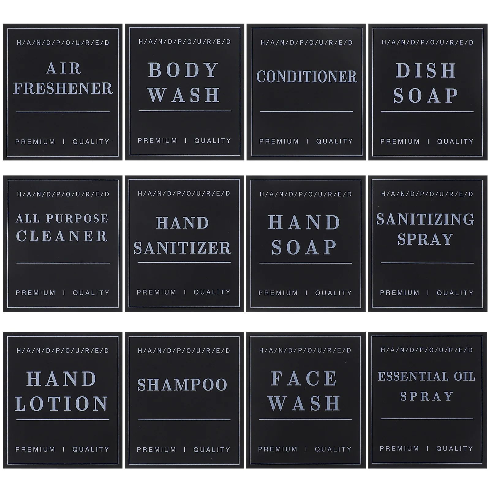 

36 Pcs Waterproof Sticker Stickers Bathroom Labels for Bottles Dish Soap Glass Cleaning Spray Pvc Self-adhesive Dispenser