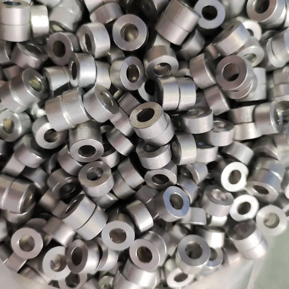 5 pz/20 pz Boccola In Alluminio M3 M4 M5 M6 M8 M10 M12 rondella piatta in alluminio guarnizione rotonda senza filettatura distanziatore distanziatore Lunghezza 2mm - 30mm