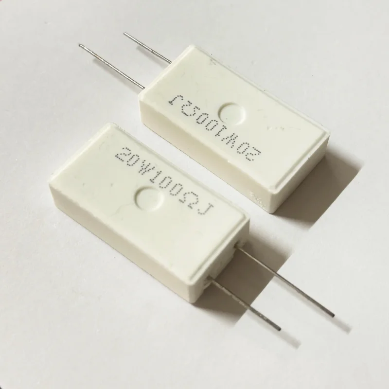10-100pcs of 20W100RJ 20W 100R 5% non inductive ceramic cement resistor hifi power amplifier emitter output
