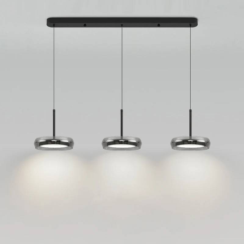 Restaurant Three Headed Pendant Light Minimalist Led Chandelier Bar Counter Hanging Lamp Modern Home Decor Dining Table Light