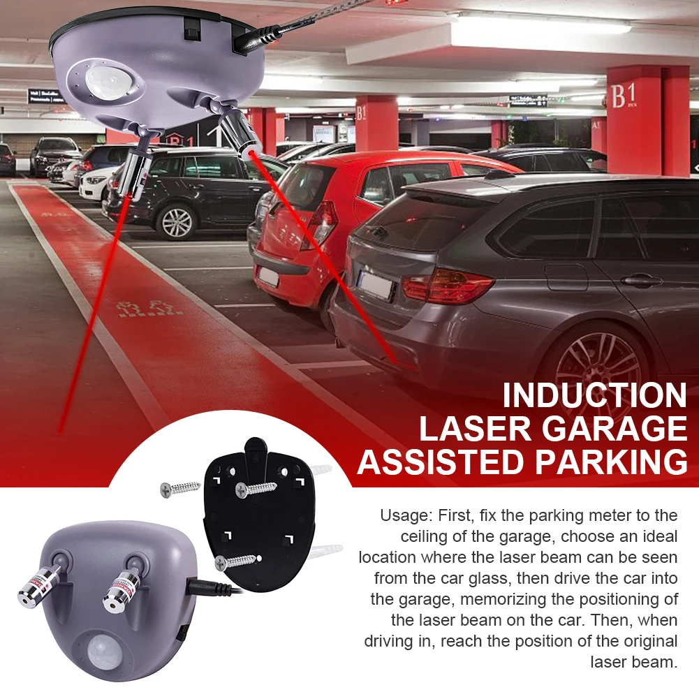 Laser Garage Assist Parking 110-220V Car Laser Garage Parking Sensor Assist Aid Guide Stop Light System Laser Parking Sensor