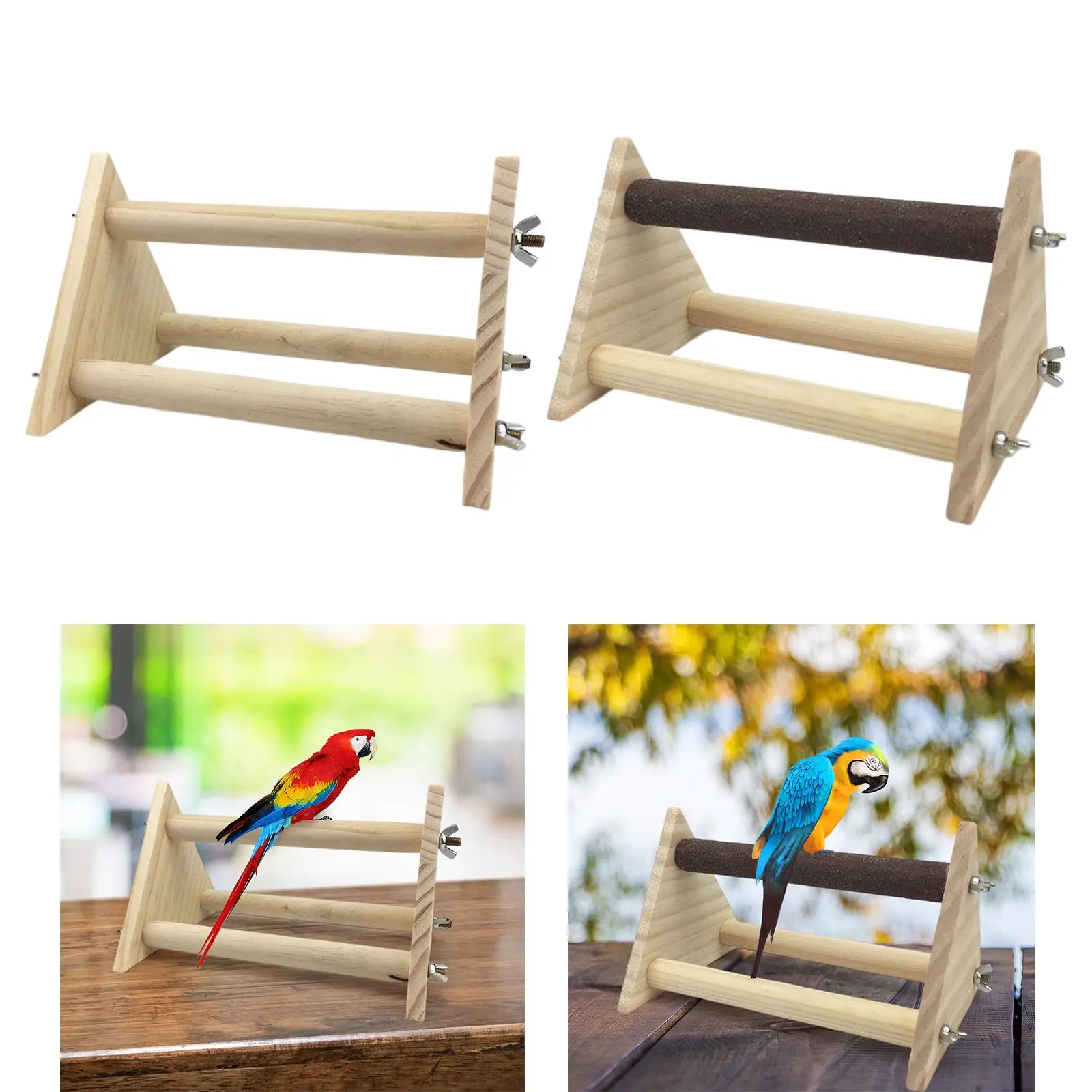 Wooden Parrot Play Stand, Bird Play Stand, Portable Bird Stand, Perch for