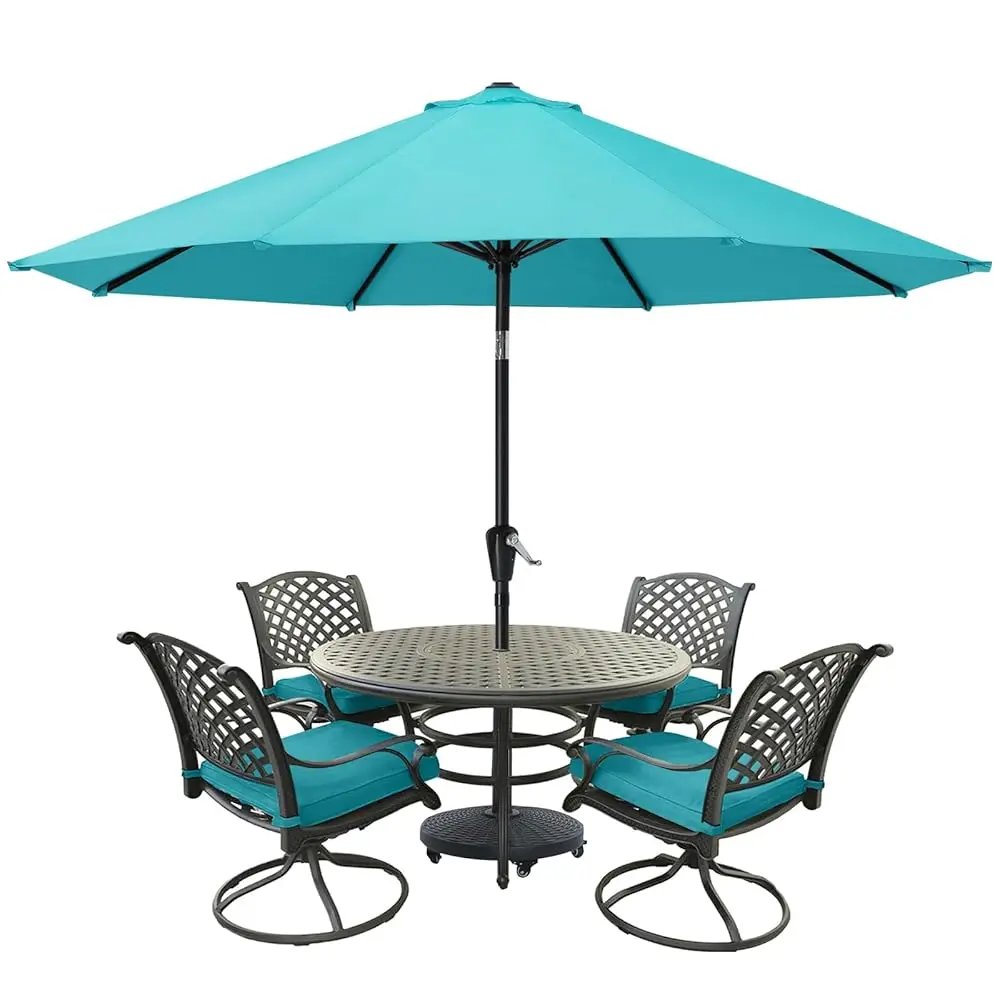 

Patio Umbrella For Outdoor Market Table -8 Ribs (10Ft,Turquoise)