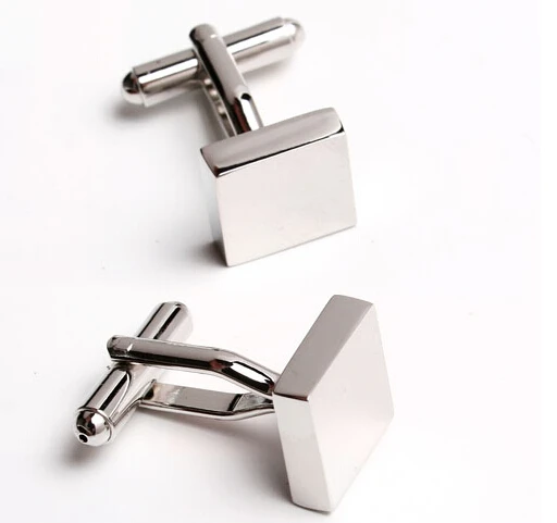 

New Arrival High Quality Men Designer Cuff Links Copper Material Smooth Square Design Enamel CuffLinks