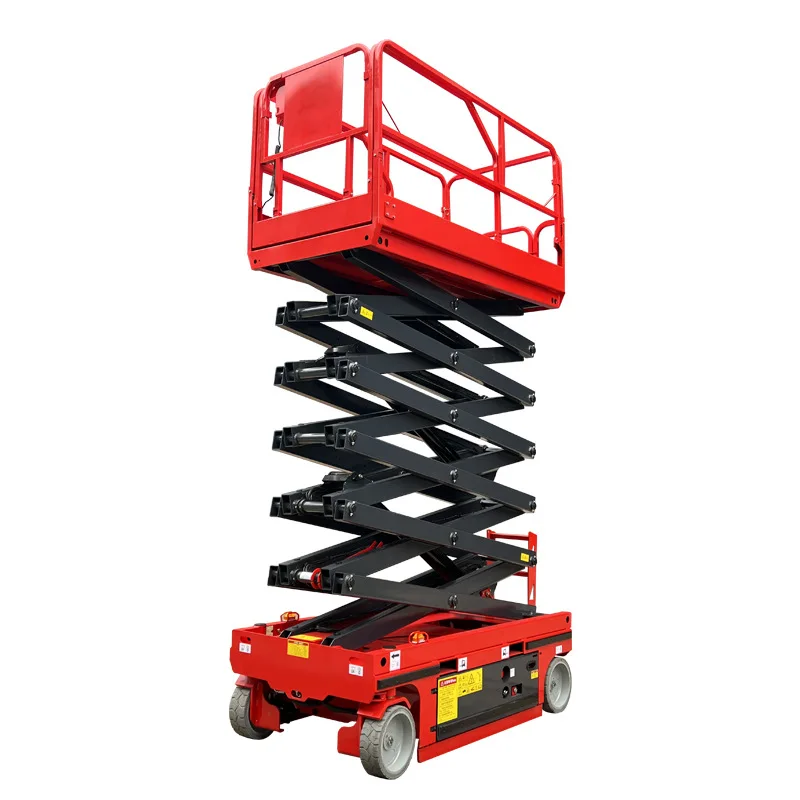600KG Hydraulic Scissor Lift, Mobile Lifting Table with Casters for Workshop Repair and Distribution Centers