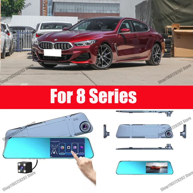 

For BMW 8 Series Camera Car Touch Screen Video Recorder Rearview mirror Dash Cam Front and Rear Camera Mirror DVR