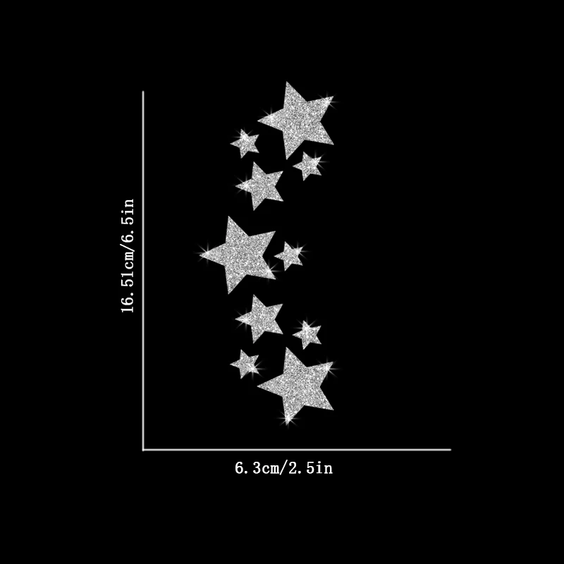 Sparkling Stars Design Sticker, Shiny Sticker, Wall Sticker, Doors Sticker, Car Sticker, Car Window Decoration, Vinyl Sticker