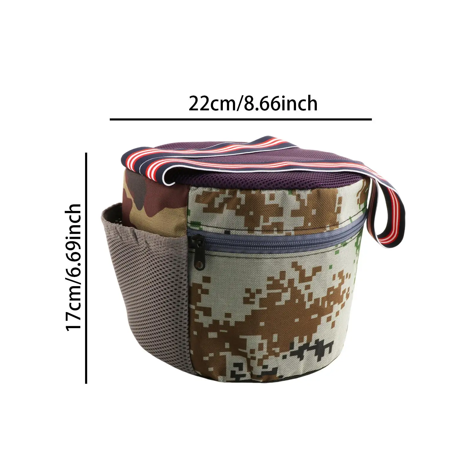 Portable Garden Stool Wearable with Pouch Compact Easy to Carry Footstool for Backyard Outdoor Activities Fishing Lawn Farming