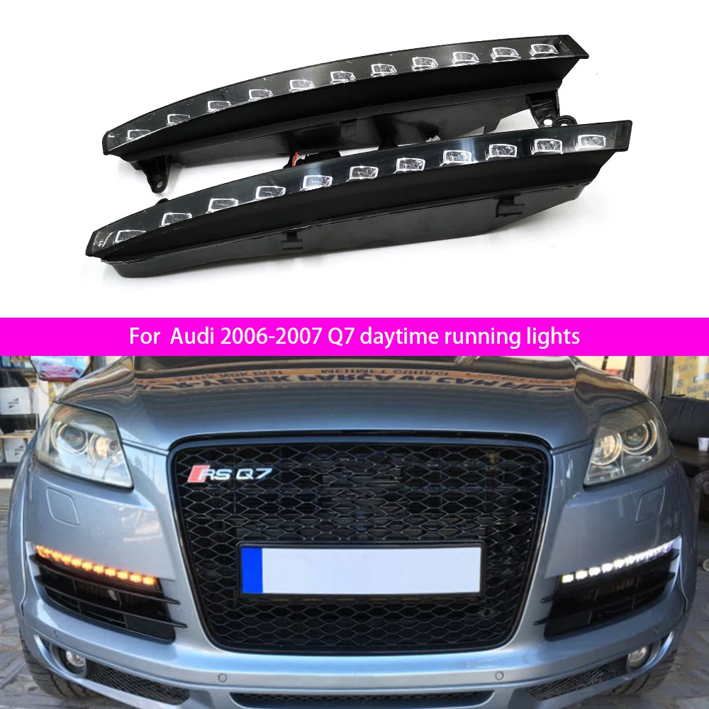 

For Audi 2006-2007 Q7 daytime running lights LED daytime running lights front fog lights modified with flowing turn signals