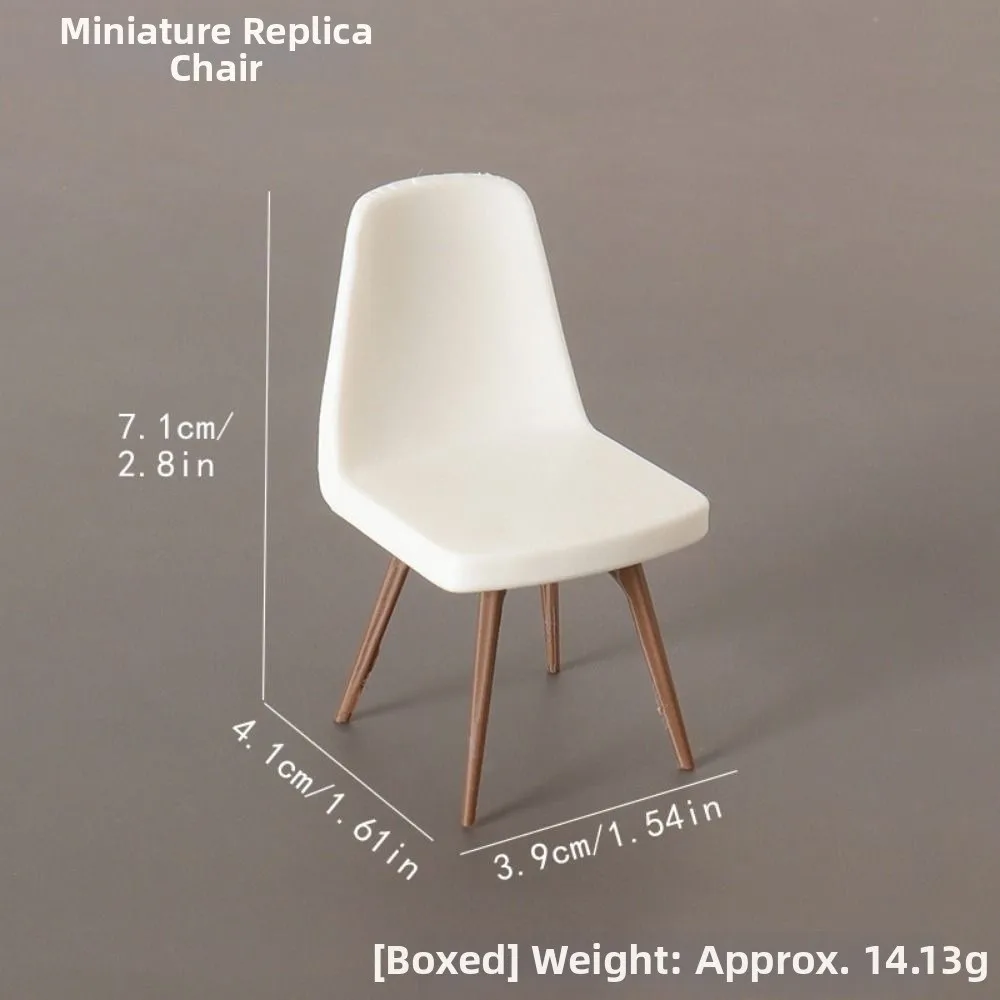 Mini 1/12 Dollhouse Miniature Chair Multistyles Doll House Decoration Simulation End Table Modern Simple