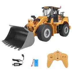 HUINA TOYS NO-662 1/24 Alloy Heavy Bulldozer Ore Truck 9-channel 2.4ghz Rc Engineering Vehicle Good Workmanship Great Design