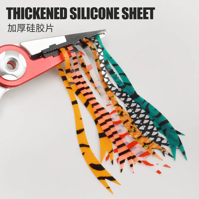 OBSESSION HK061‑SKIRT 3pcs Silicone Skirt Ties Rubber Skirt Nick Tie DIY Jig Lure Replacement Silicone Tabs Fishing Accessories view 5