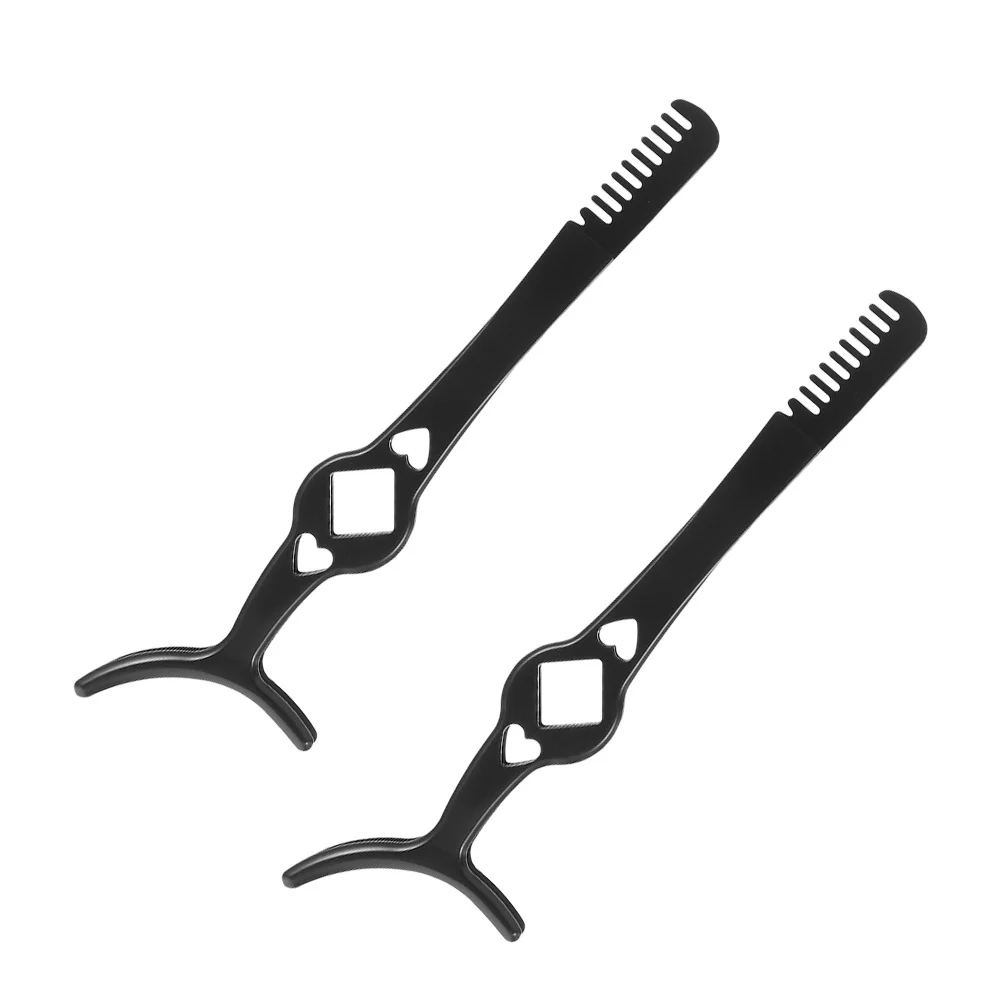 2 Stuks Wimper Pincet Rvs Lash Clamp Kam Precisie Curling Tool voor Valse Lash Toepassing Draagbare Schoonheid