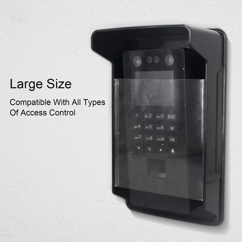 Outdoor Waterproof Cover Rain Proof Shell With Transparent Panel For Access Control System Face Recognition Machines