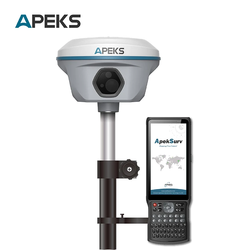 Apeks Ap40 Laser+ Professional Dgps Survey Equipment Gnss Rtk 100M Laser Measurement Gnss Rtk Base And Rover