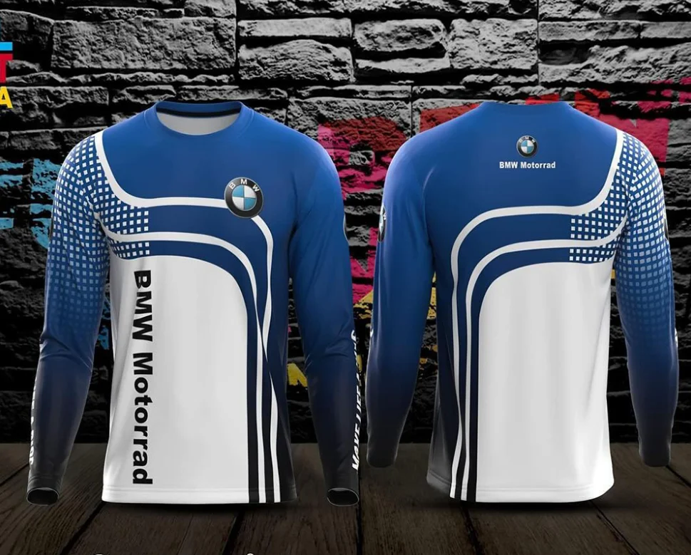 

Лето 2022, мужская быстросохнущая футболка с длинным рукавом для мотоцикла BMW, велосипедный костюм, гоночный костюм с коротким рукавом, повседневная дышащая мода