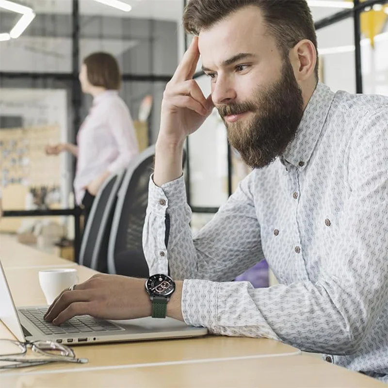 YASPARK Compatible with Huawei Watch GT 4 46 mm Strap, 22 mm Elastic Adjustable Nylon Strap for Huawei Watch GT 3, Huawei Watch