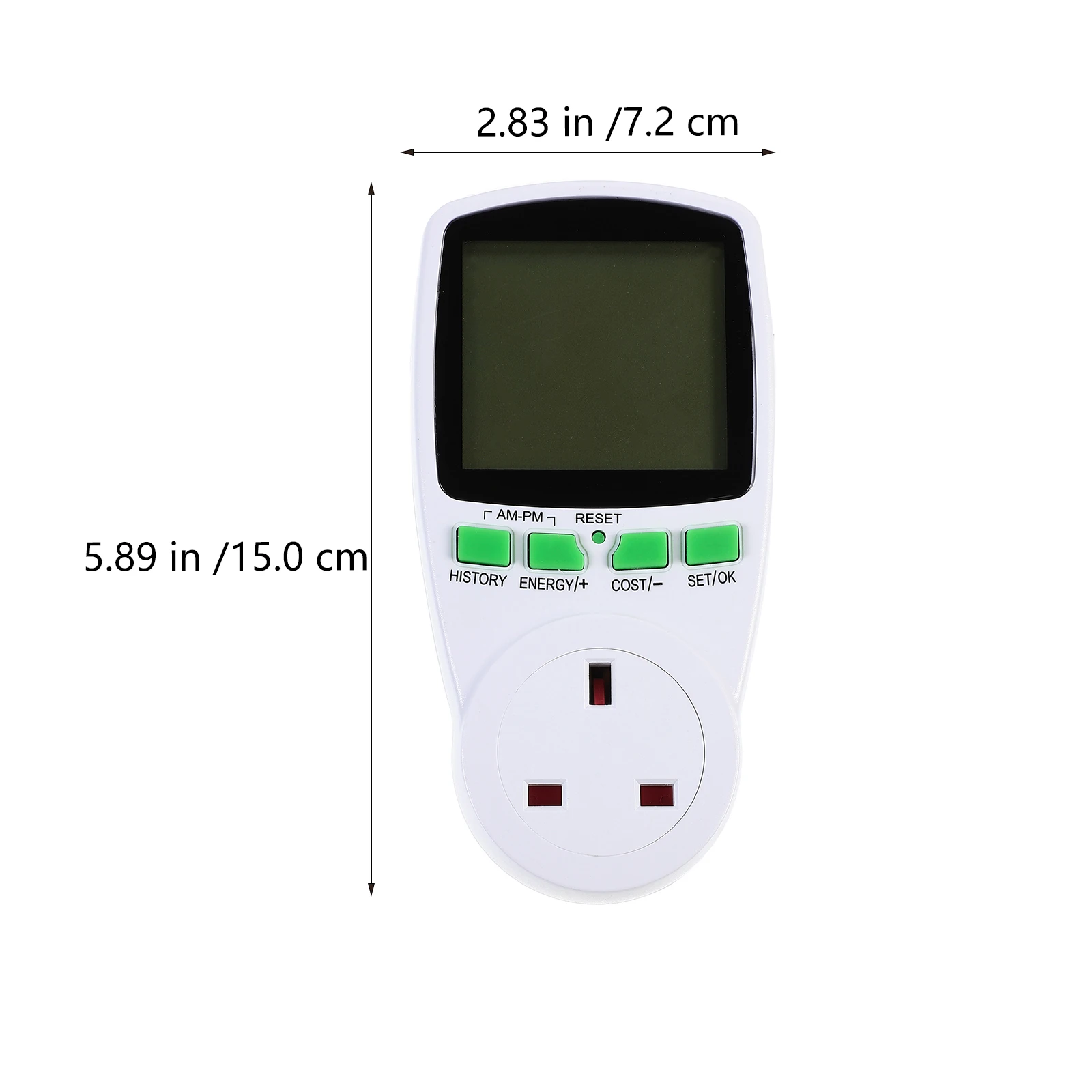 

Adapter Digital Power Monitor Plug Uk Socket Lcd Display Energy Usage Meter Voltage Tester For Home Electricity